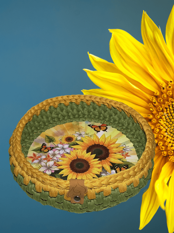 Kurv med solsikke tema